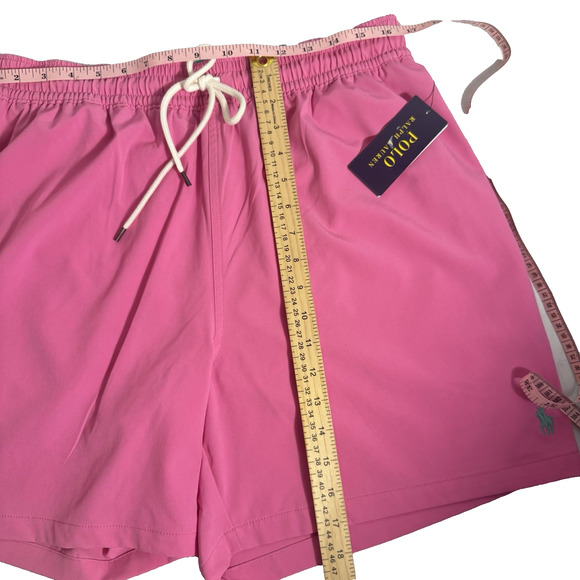 Polo Ralph Lauren Men's XL Pink Solid Polo Swim Trunks - Picture 8 of 8
